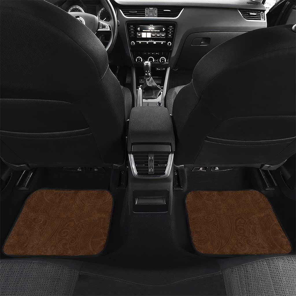 Personalized Mililani Hawaii High School Car Mats Puakenikeni Lei Hawaiian Pattern LT14 Set 2pcs - Back Yellow - Polynesian Pride