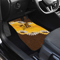 Personalized Mililani Hawaii High School Car Mats Puakenikeni Lei Hawaiian Pattern LT14 - Polynesian Pride