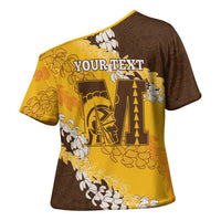 Personalized Mililani Hawaii High School Cross Shoulder Shirt Puakenikeni Lei Hawaiian Pattern LT14 - Polynesian Pride