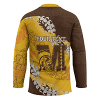 Personalized Mililani Hawaii High School Hockey Jersey Puakenikeni Lei Hawaiian Pattern LT14 - Polynesian Pride