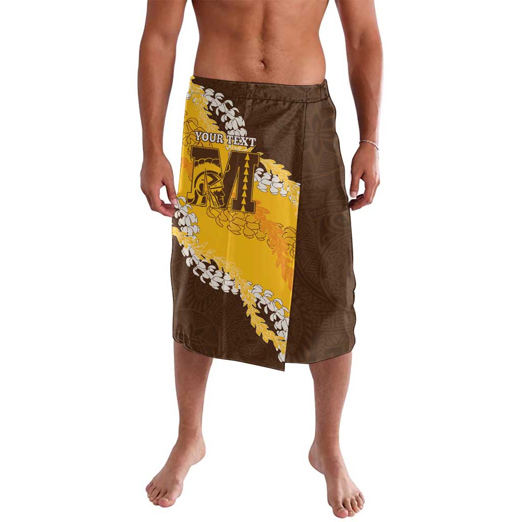 Personalized Mililani Hawaii High School Lavalava Puakenikeni Lei Hawaiian Pattern LT14 Yellow - Polynesian Pride