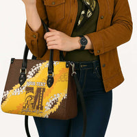 Personalized Mililani Hawaii High School Leather Bag Puakenikeni Lei Hawaiian Pattern LT14 - Polynesian Pride