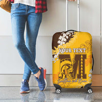 Personalized Mililani Hawaii High School Luggage Cover Puakenikeni Lei Hawaiian Pattern LT14 - Polynesian Pride