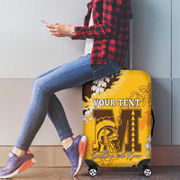 Personalized Mililani Hawaii High School Luggage Cover Puakenikeni Lei Hawaiian Pattern LT14 - Polynesian Pride