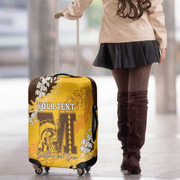 Personalized Mililani Hawaii High School Luggage Cover Puakenikeni Lei Hawaiian Pattern LT14 - Polynesian Pride