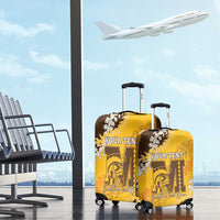 Personalized Mililani Hawaii High School Luggage Cover Puakenikeni Lei Hawaiian Pattern LT14 - Polynesian Pride