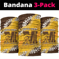 Personalized Mililani Hawaii High School Neck Gaiter Puakenikeni Lei Hawaiian Pattern LT14 package One Size: 25*50cm Yellow - Polynesian Pride