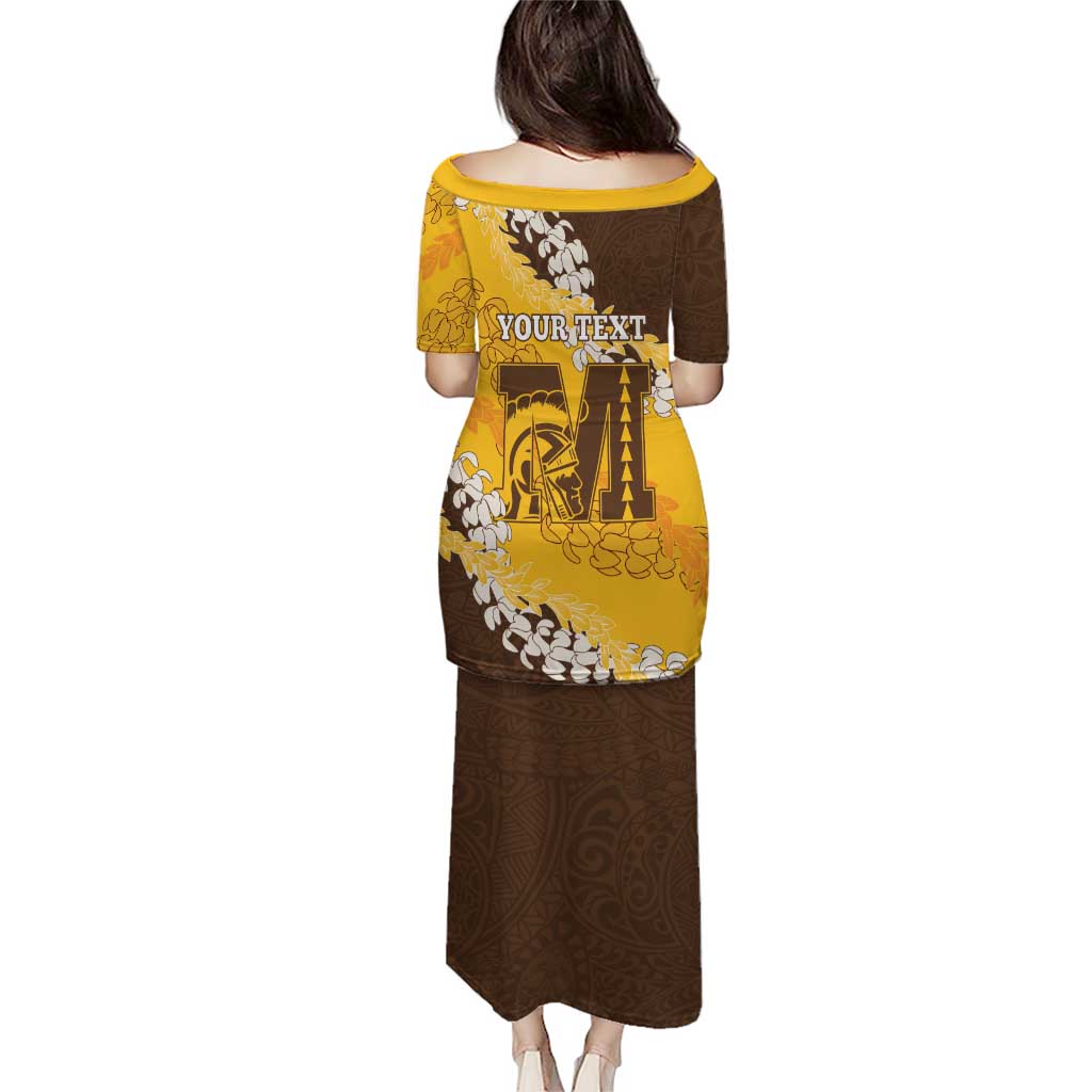 Personalized Mililani Hawaii High School Puletasi Puakenikeni Lei Hawaiian Pattern LT14 - Polynesian Pride