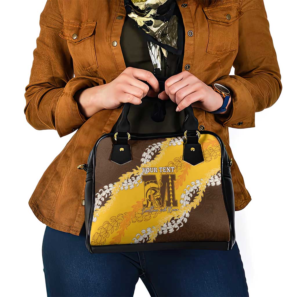 Personalized Mililani Hawaii High School Shoulder Handbag Puakenikeni Lei Hawaiian Pattern LT14 - Polynesian Pride