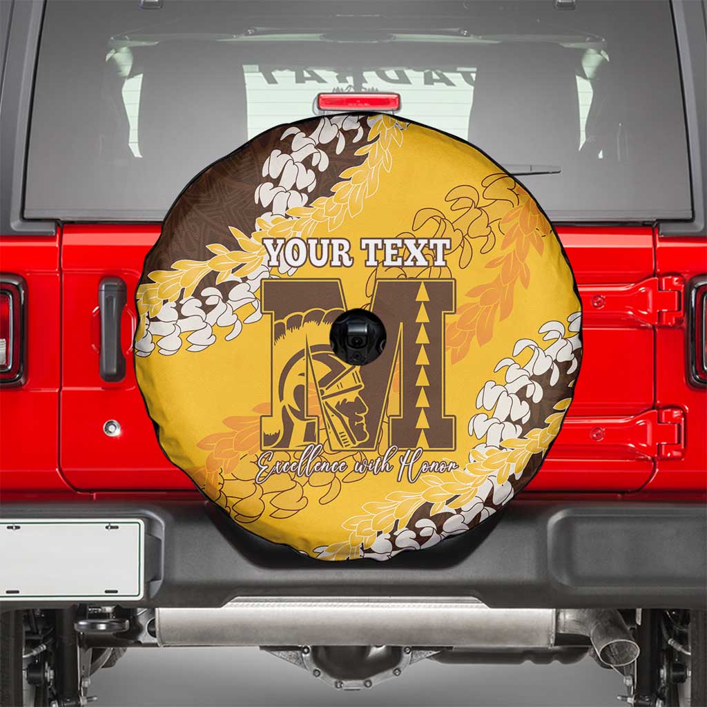 Personalized Mililani Hawaii High School Spare Tire Cover Puakenikeni Lei Hawaiian Pattern LT14 - Polynesian Pride