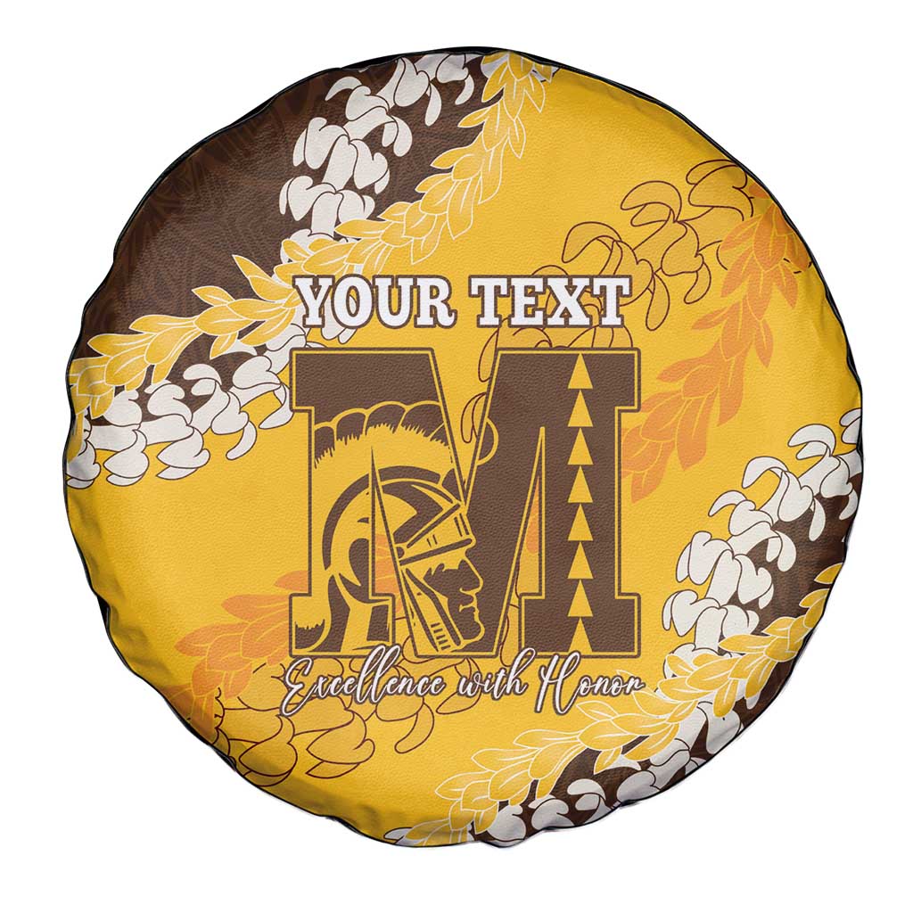 Personalized Mililani Hawaii High School Spare Tire Cover Puakenikeni Lei Hawaiian Pattern LT14 - Polynesian Pride