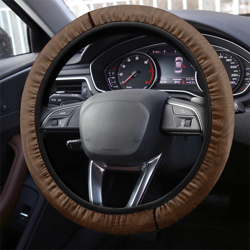 Mililani Hawaii High School Steering Wheel Cover Puakenikeni Lei Hawaiian Pattern LT14 - Polynesian Pride