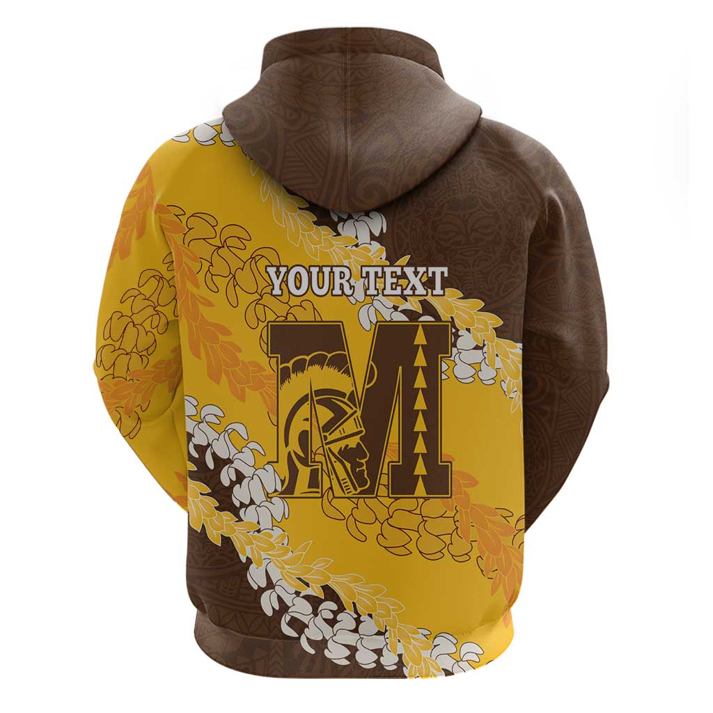 Personalized Mililani Hawaii High School Zip Hoodie Puakenikeni Lei Hawaiian Pattern LT14 - Polynesian Pride