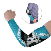 Personalized Kapolei Hawaii High School Arm Sleeves Puakenikeni Lei Hawaiian Pattern LT14 Set of 2 Teal - Polynesian Pride