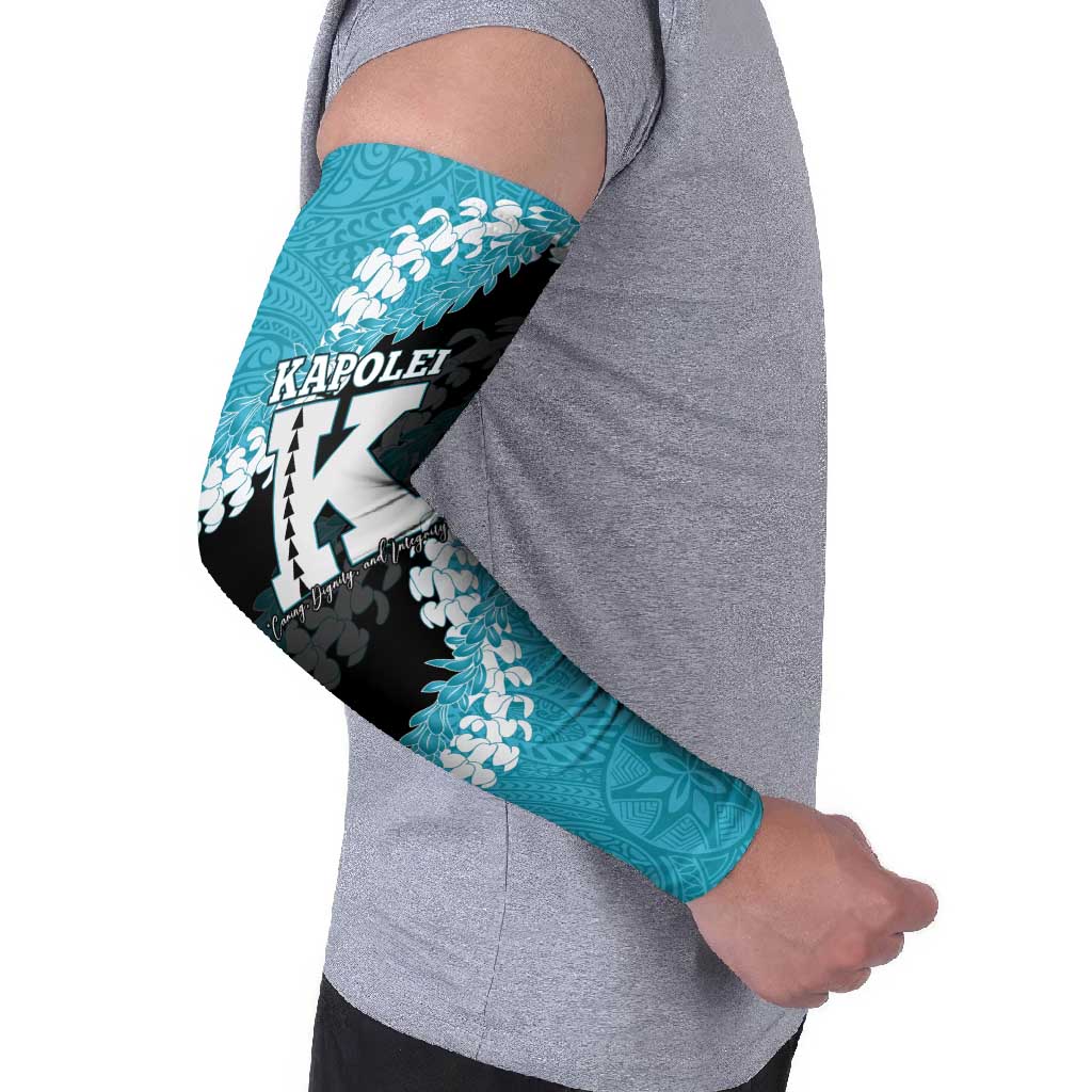 Personalized Kapolei Hawaii High School Arm Sleeves Puakenikeni Lei Hawaiian Pattern LT14 - Polynesian Pride