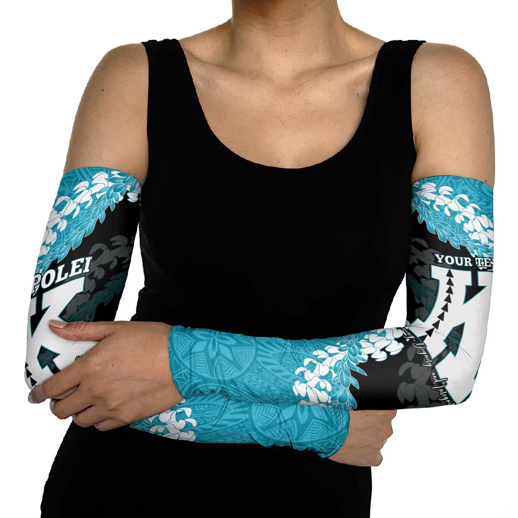 Personalized Kapolei Hawaii High School Arm Sleeves Puakenikeni Lei Hawaiian Pattern LT14 - Polynesian Pride