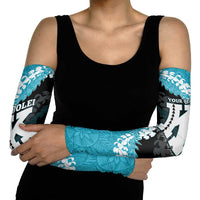 Personalized Kapolei Hawaii High School Arm Sleeves Puakenikeni Lei Hawaiian Pattern LT14 - Polynesian Pride