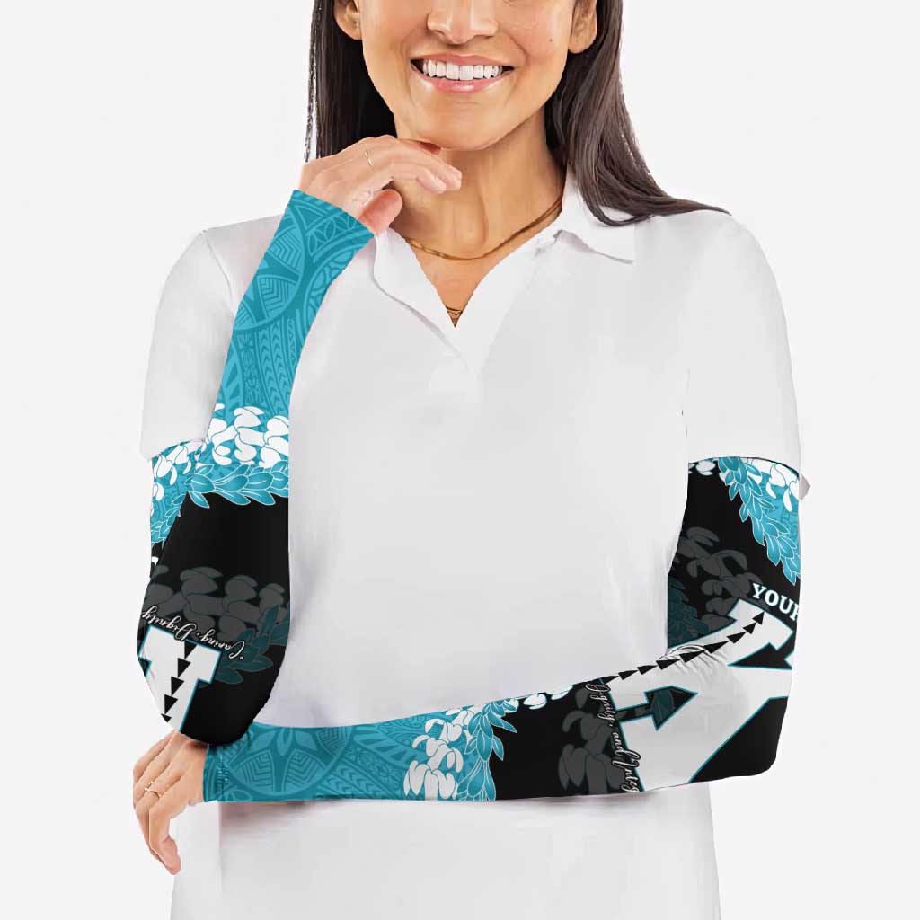 Personalized Kapolei Hawaii High School Arm Sleeves Puakenikeni Lei Hawaiian Pattern LT14 - Polynesian Pride