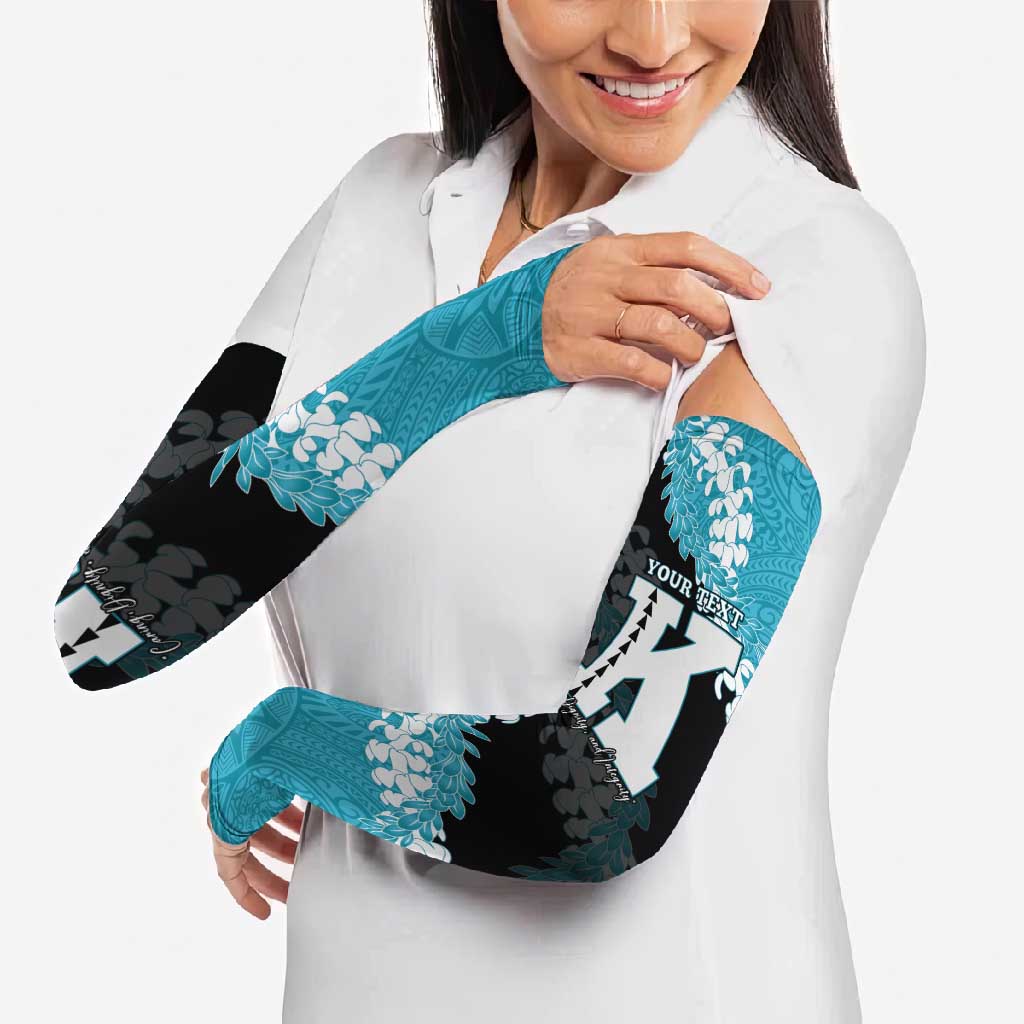Personalized Kapolei Hawaii High School Arm Sleeves Puakenikeni Lei Hawaiian Pattern LT14 - Polynesian Pride