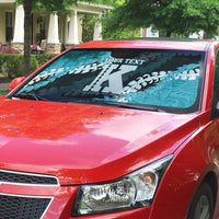 Personalized Kapolei Hawaii High School Auto Sun Shade Puakenikeni Lei Hawaiian Pattern LT14 - Polynesian Pride