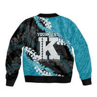 Personalized Kapolei Hawaii High School Bomber Jacket Puakenikeni Lei Hawaiian Pattern LT14 - Polynesian Pride