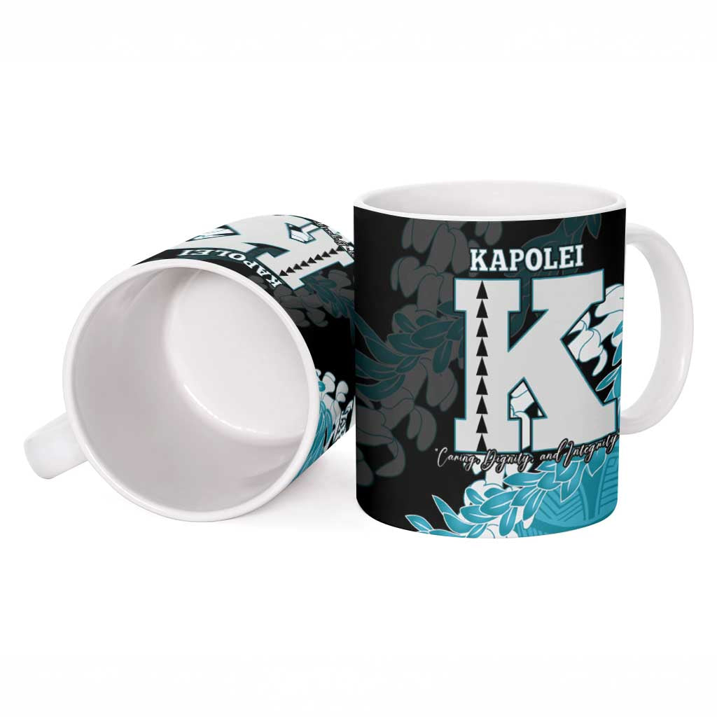 Personalized Kapolei Hawaii High School Ceramic Mug Puakenikeni Lei Hawaiian Pattern LT14 - Polynesian Pride