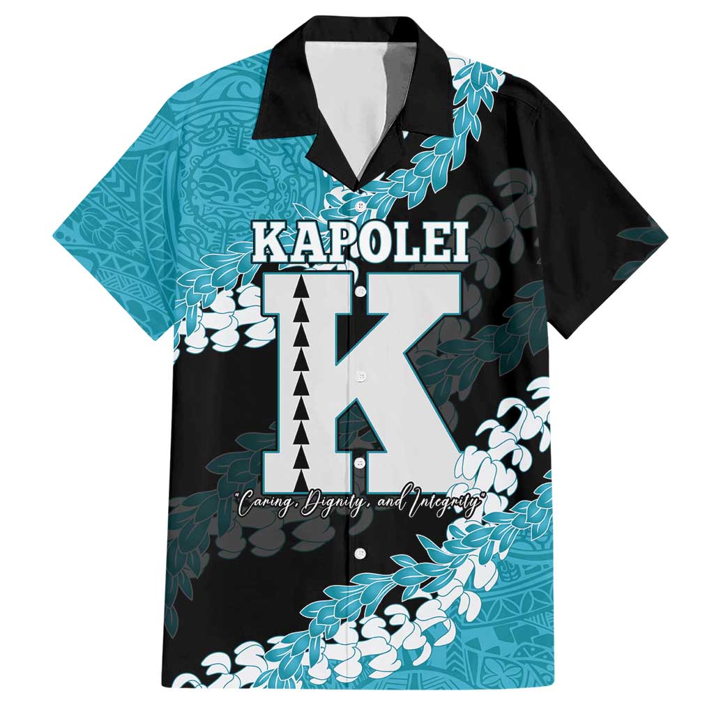 Personalized Kapolei Hawaii High School Hawaiian Shirt Puakenikeni Lei Hawaiian Pattern LT14 Teal - Polynesian Pride
