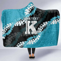 Personalized Kapolei Hawaii High School Hooded Blanket Puakenikeni Lei Hawaiian Pattern LT14 One Size Teal - Polynesian Pride