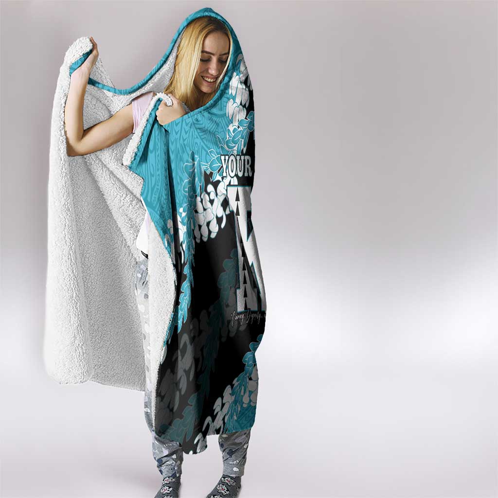 Personalized Kapolei Hawaii High School Hooded Blanket Puakenikeni Lei Hawaiian Pattern LT14 - Polynesian Pride