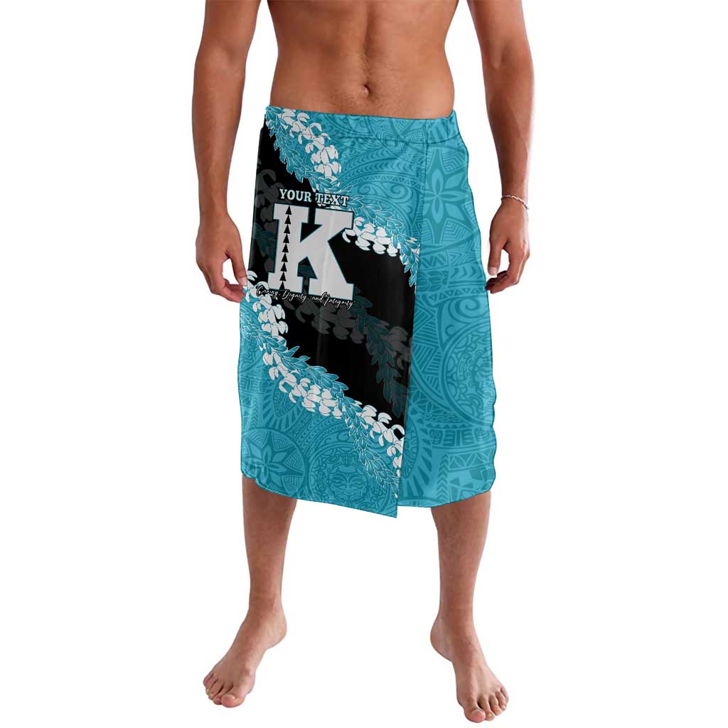 Personalized Kapolei Hawaii High School Lavalava Puakenikeni Lei Hawaiian Pattern LT14 Teal - Polynesian Pride