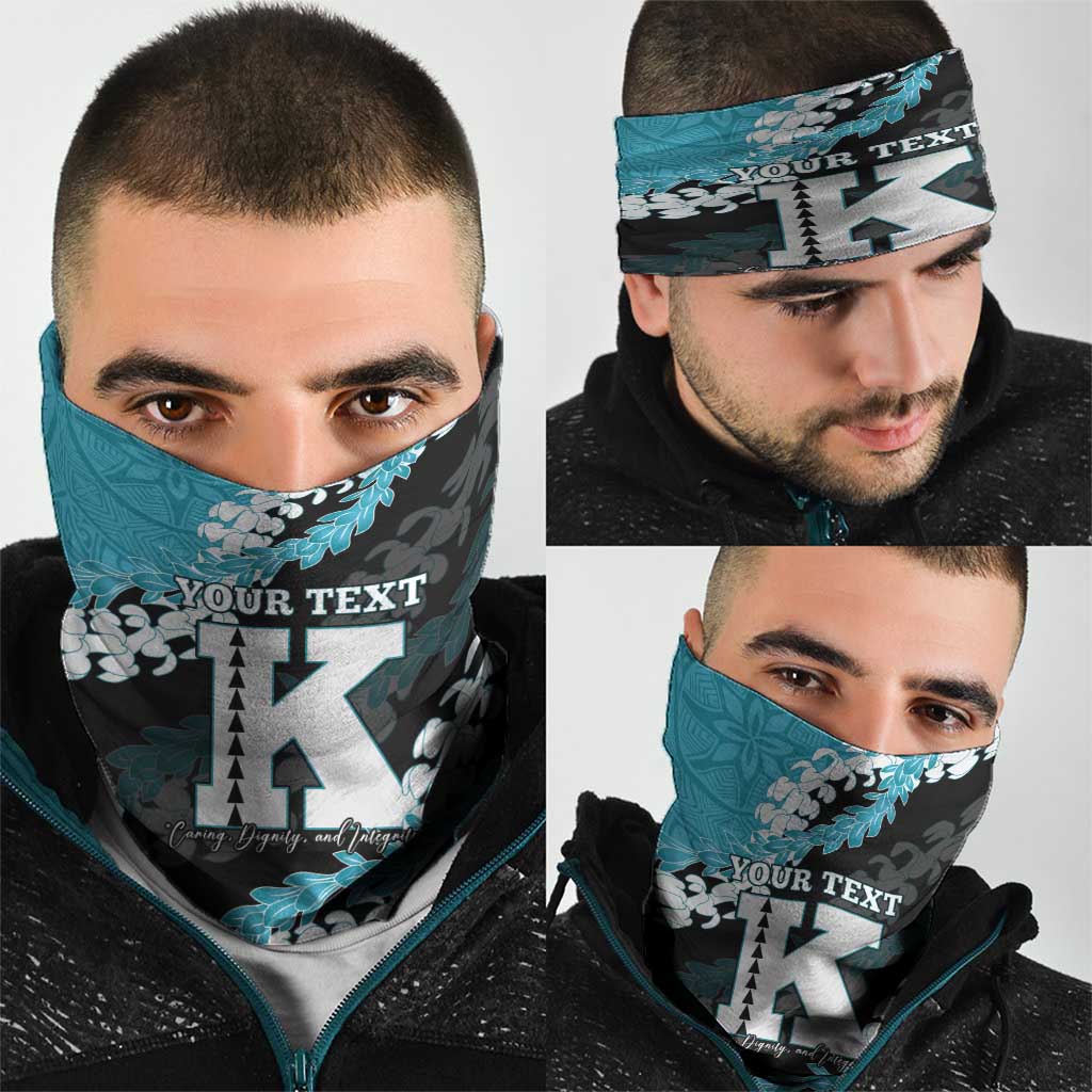 Personalized Kapolei Hawaii High School Neck Gaiter Puakenikeni Lei Hawaiian Pattern LT14 - Polynesian Pride