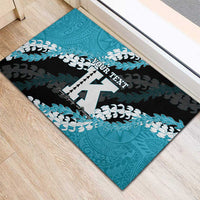 Personalized Kapolei Hawaii High School Rubber Doormat Puakenikeni Lei Hawaiian Pattern LT14 - Polynesian Pride