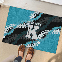 Personalized Kapolei Hawaii High School Rubber Doormat Puakenikeni Lei Hawaiian Pattern LT14 - Polynesian Pride
