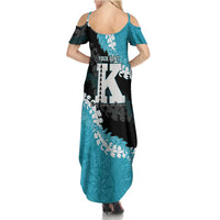 Personalized Kapolei Hawaii High School Summer Maxi Dress Puakenikeni Lei Hawaiian Pattern LT14 - Polynesian Pride
