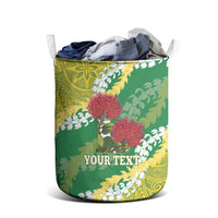 Personalized Leilehua Hawaii High School Laundry Basket Puakenikeni Lei Hawaiian Pattern LT14 - Polynesian Pride