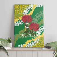 Personalized Leilehua Hawaii High School Canvas Wall Art Puakenikeni Lei Hawaiian Pattern LT14 - Polynesian Pride