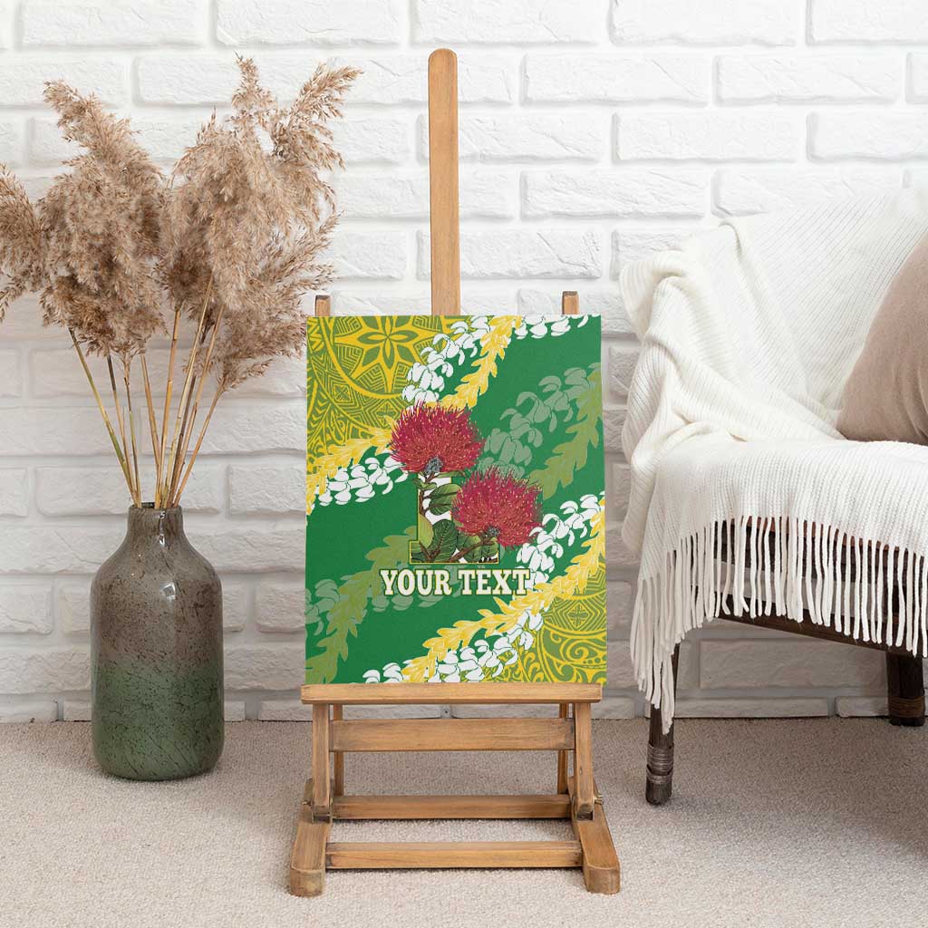 Personalized Leilehua Hawaii High School Canvas Wall Art Puakenikeni Lei Hawaiian Pattern LT14 - Polynesian Pride