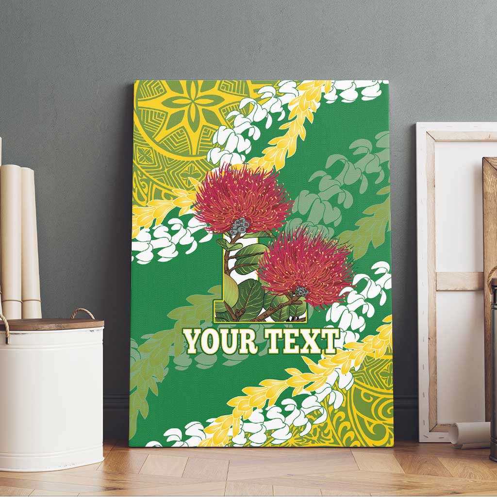 Personalized Leilehua Hawaii High School Canvas Wall Art Puakenikeni Lei Hawaiian Pattern LT14 - Polynesian Pride
