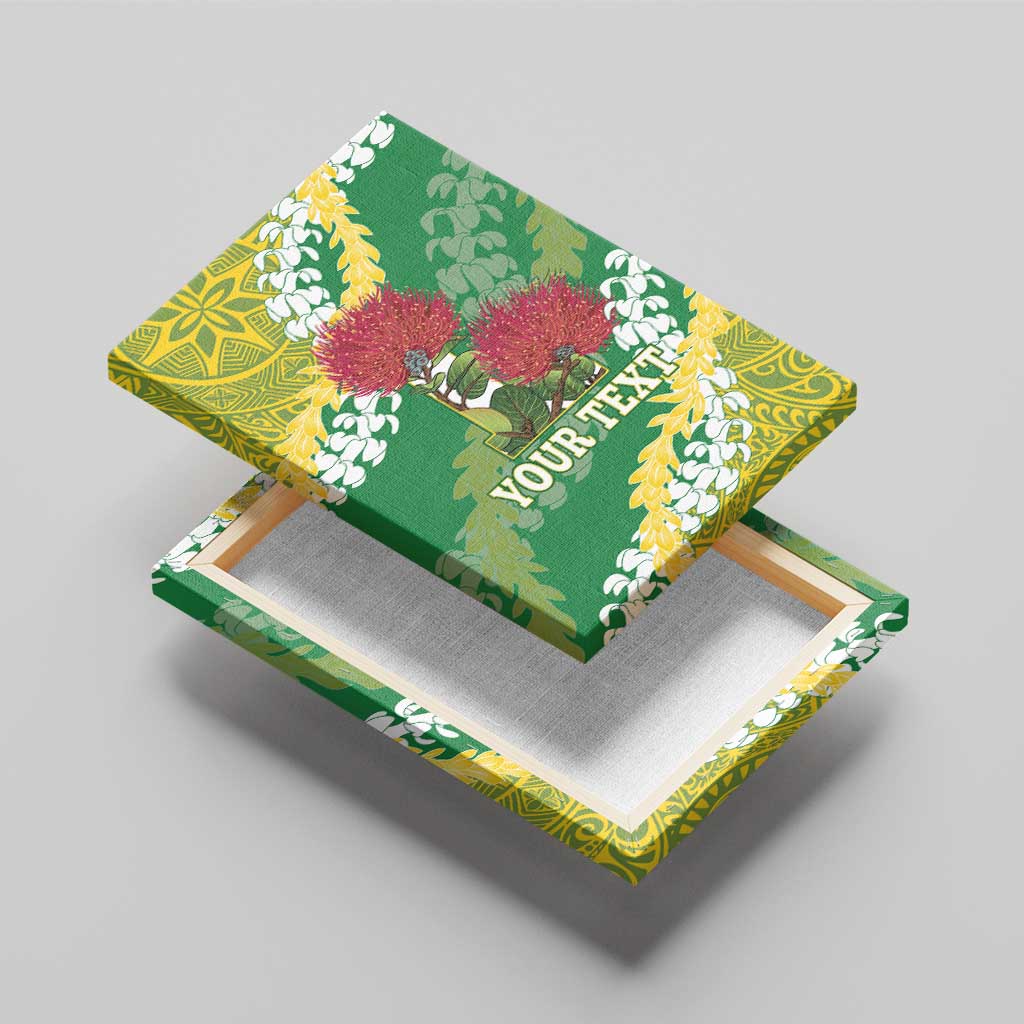Personalized Leilehua Hawaii High School Canvas Wall Art Puakenikeni Lei Hawaiian Pattern LT14 - Polynesian Pride