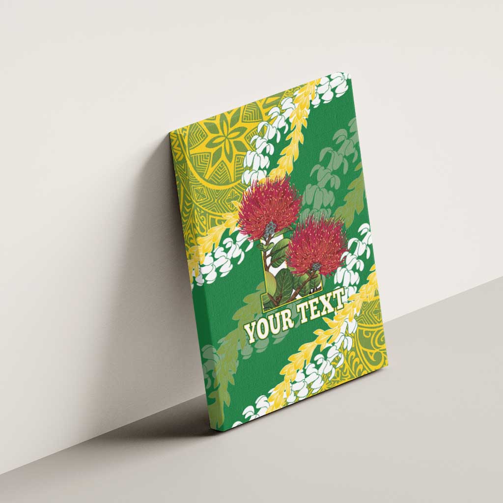 Personalized Leilehua Hawaii High School Canvas Wall Art Puakenikeni Lei Hawaiian Pattern LT14 - Polynesian Pride