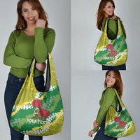 Personalized Leilehua Hawaii High School Grocery Bag Puakenikeni Lei Hawaiian Pattern LT14 - Polynesian Pride