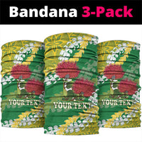 Personalized Leilehua Hawaii High School Neck Gaiter Puakenikeni Lei Hawaiian Pattern LT14 package One Size: 25*50cm Green - Polynesian Pride