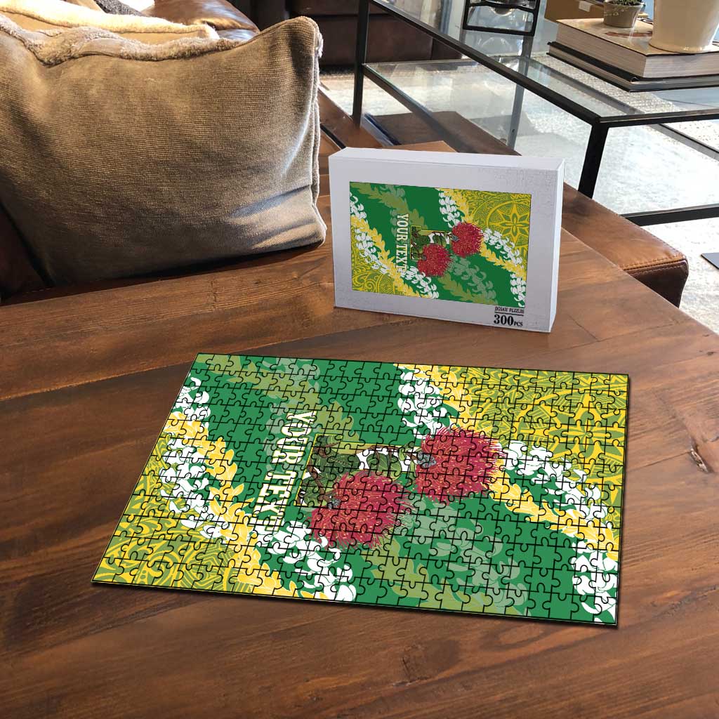 Personalized Leilehua Hawaii High School Puzzle Puakenikeni Lei Hawaiian Pattern LT14 - Polynesian Pride
