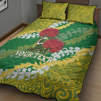 Personalized Leilehua Hawaii High School Quilt Bed Set Puakenikeni Lei Hawaiian Pattern LT14 - Polynesian Pride