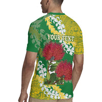 Personalized Leilehua Hawaii High School Rugby Jersey Puakenikeni Lei Hawaiian Pattern LT14 - Polynesian Pride