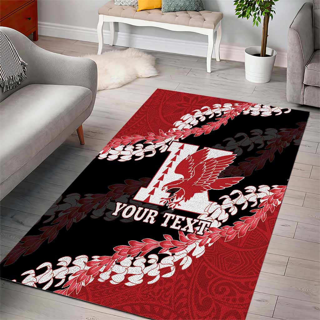 Personalized Kalani Hawaii High School Area Rug Puakenikeni Lei Hawaiian Pattern LT14 - Polynesian Pride