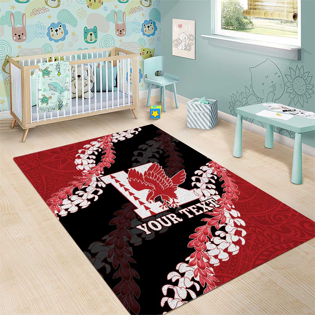 Personalized Kalani Hawaii High School Area Rug Puakenikeni Lei Hawaiian Pattern LT14 - Polynesian Pride