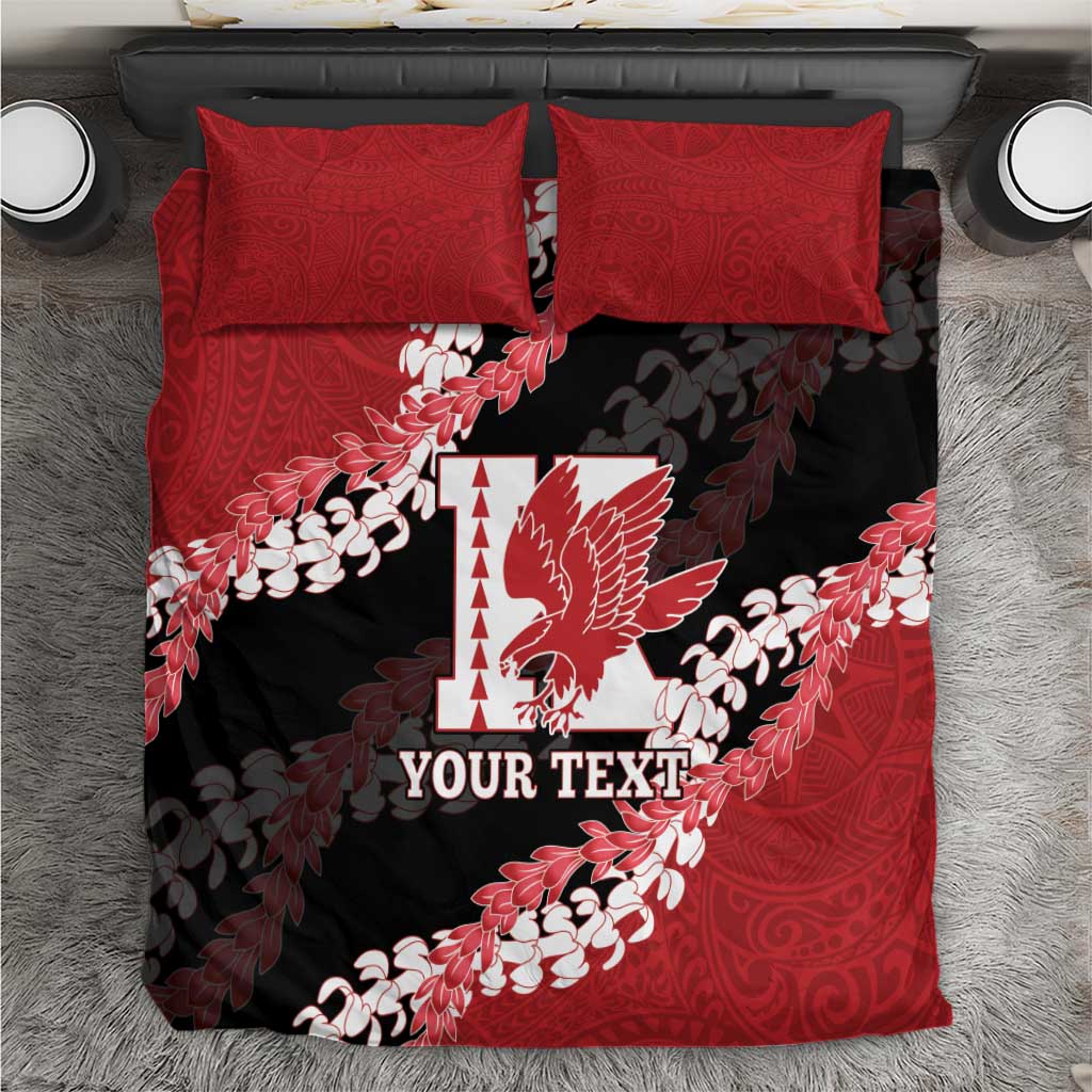 Personalized Kalani Hawaii High School Bedding Set Puakenikeni Lei Hawaiian Pattern LT14 Red - Polynesian Pride