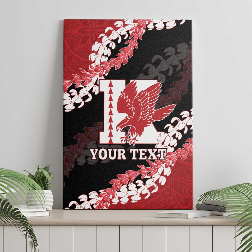 Personalized Kalani Hawaii High School Canvas Wall Art Puakenikeni Lei Hawaiian Pattern LT14 - Polynesian Pride