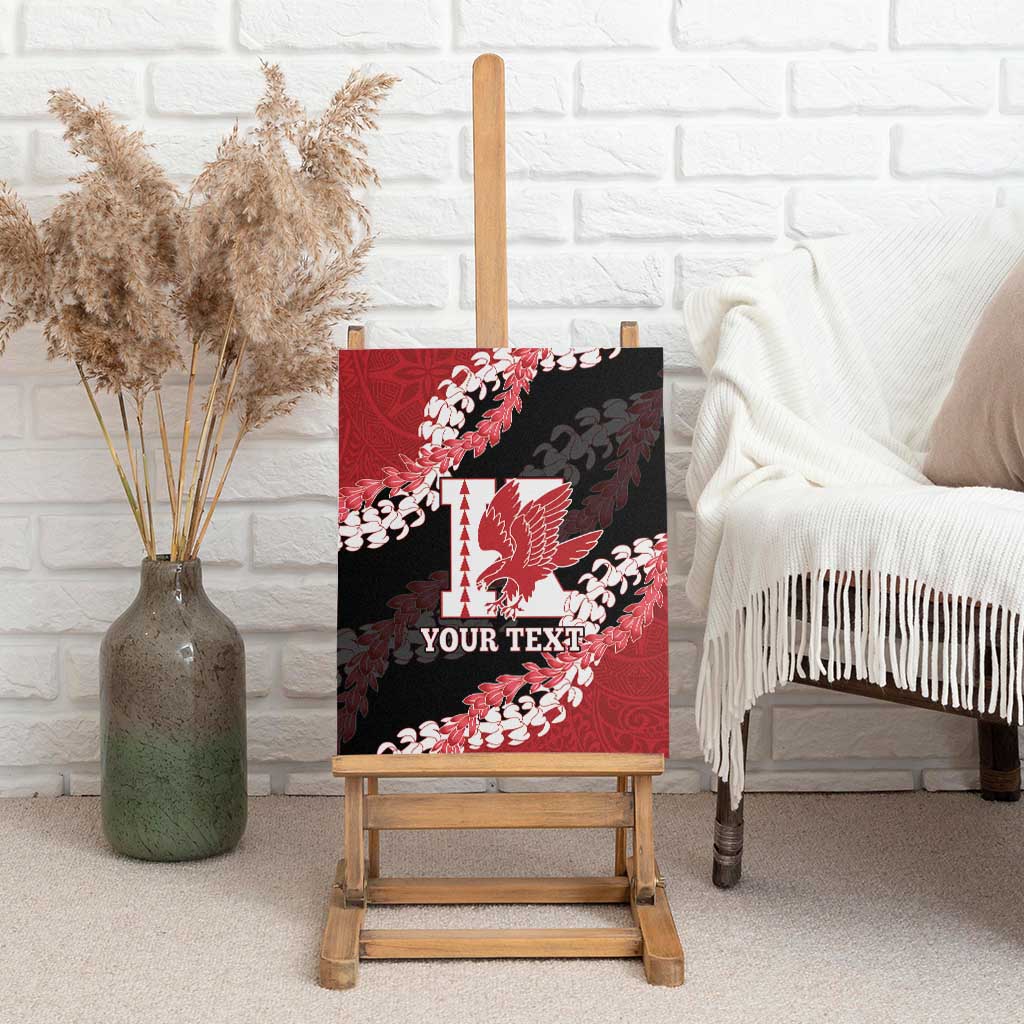 Personalized Kalani Hawaii High School Canvas Wall Art Puakenikeni Lei Hawaiian Pattern LT14 - Polynesian Pride